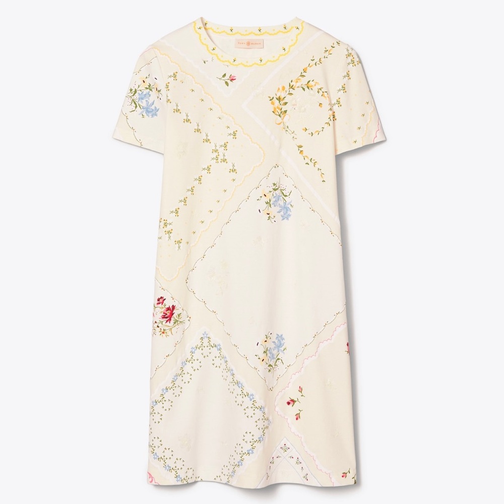 Tory Burch Handkerchief Printed T-Shirt Dress